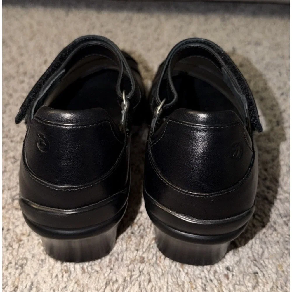 Aravon Womens Size 9.5 AA Black Leather Mary Jane Heels Comfort Shoes‎
